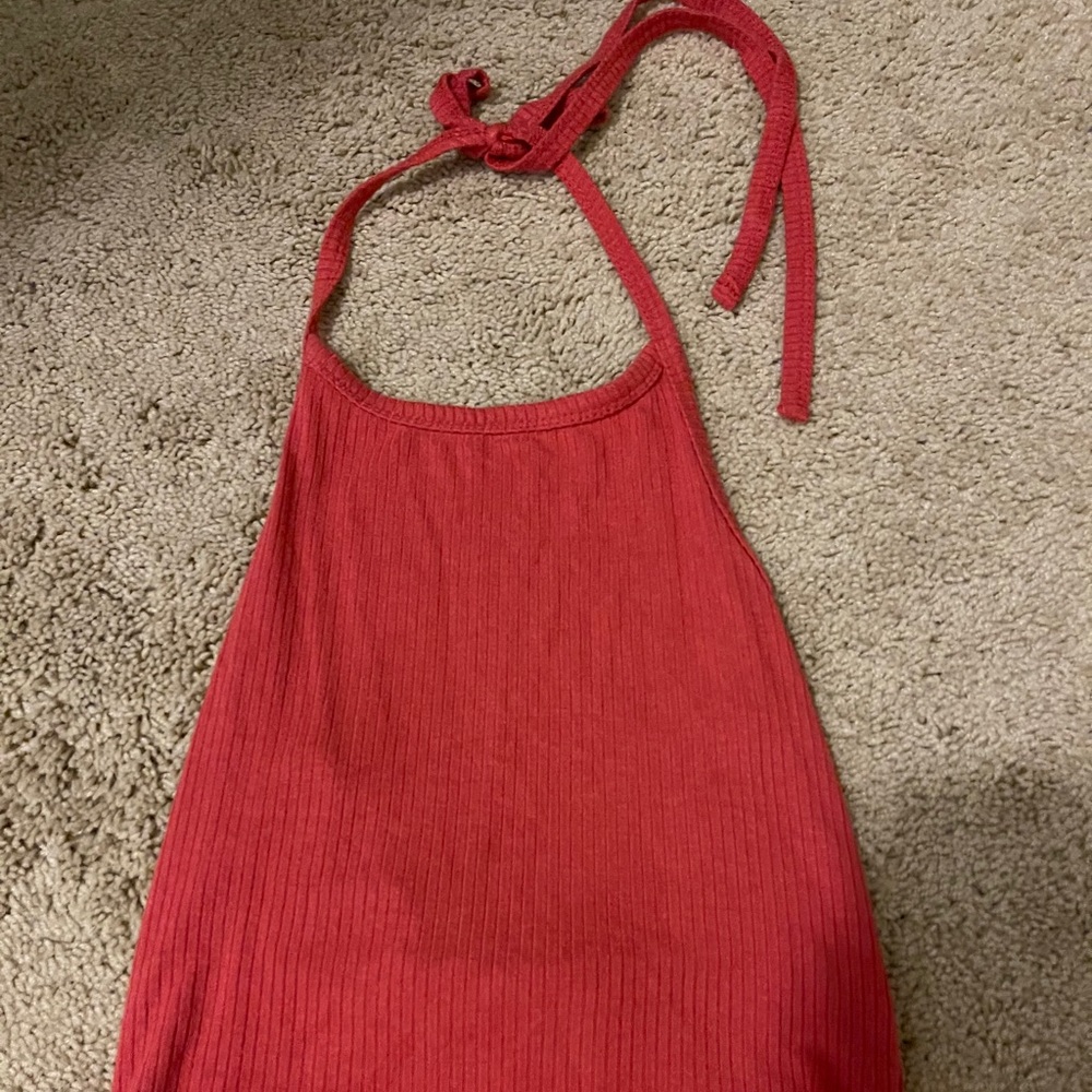 Red triangle crop top